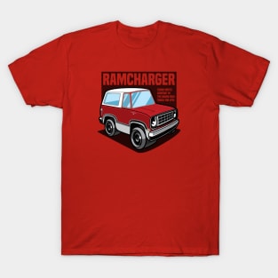 Bright Red Ramcharger (White-Based) - 1974 T-Shirt